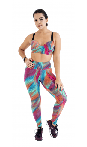 conjunto legging e top com bojo